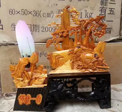 80 s hand-carving craft gift decoration wood carving alone