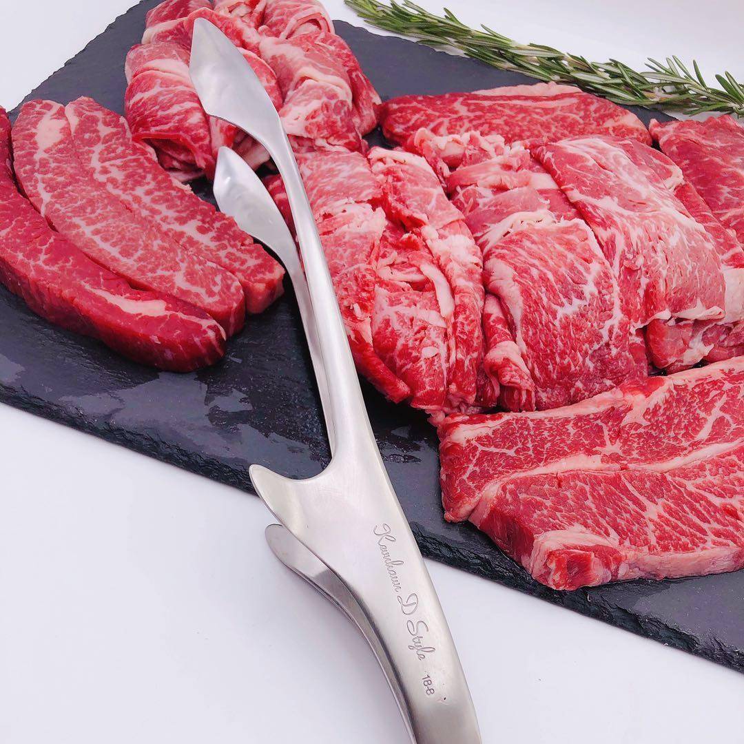 Japanese foreign food utensils imported grilled meat clip steak clip L size 31.5cm grilled clip