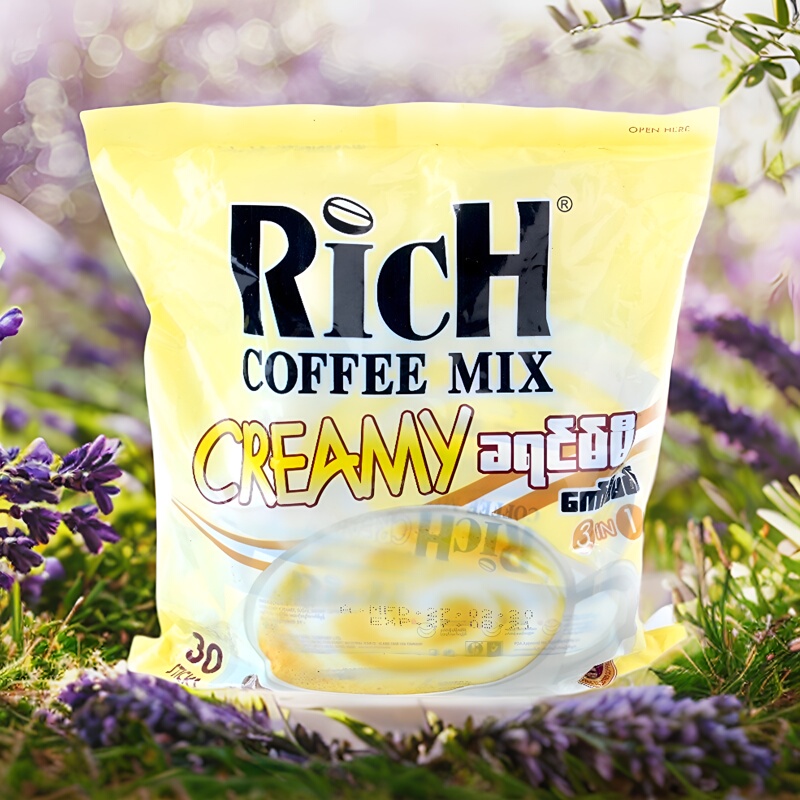 Myanmar Rich Instant Three-In-One Coffee Mellow Extra Strong Milk Flavor Original Instant Coffee 540g Refreshing Brewing