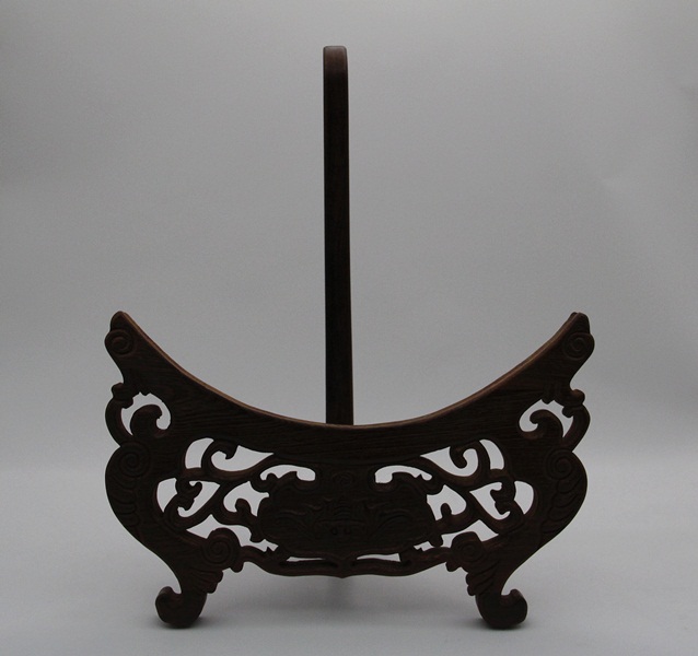 Mahogany display stand chicken wing wood solid wood plate rack porcelain plate bracket easel art plate rack 40CM porcelain plate rack