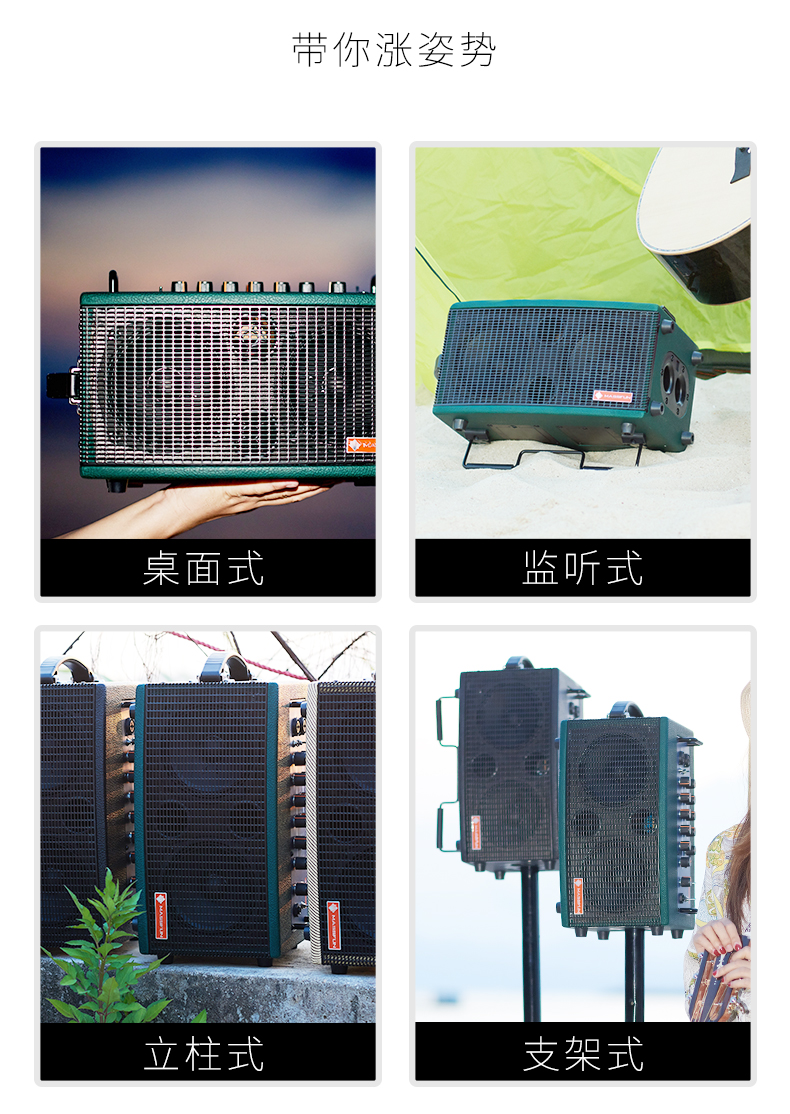 [Hao Haohan Nhạc Cụ] MASSFUN Rubik Cube 3 Gốc Acoustic Guitar Loa Âm Thanh Ballads Có Thể Sạc Lại loa bik