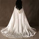 ຜ້າຄຸມຜ້າບ່ຽງ satin ເຫຼື້ອມ Soft hooded shawl lace up long coat tail wedding stage catwalk costume thick medium