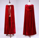 Hooded capless unisex cape velvet cape Halloween cloak stage photo wear cheongsam with red