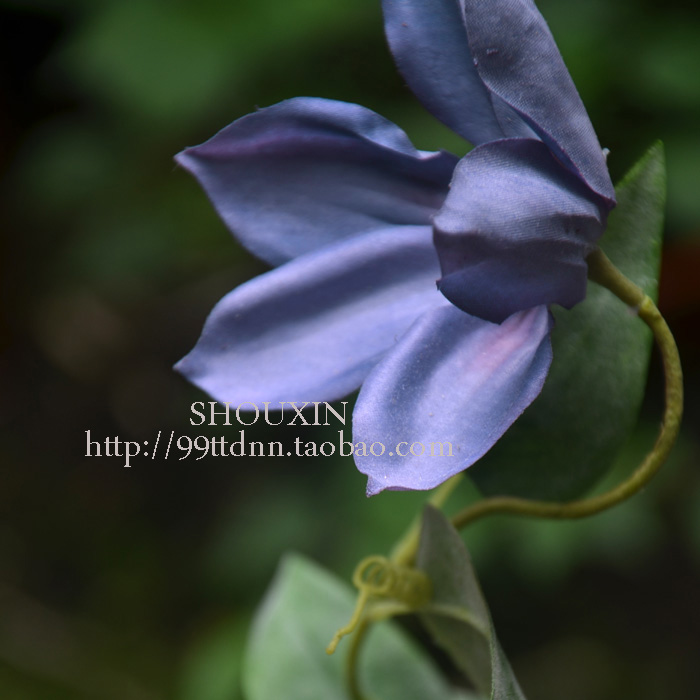 Fake Flowers Emulation Iron Thread Lotus Summer Climbing plant Tea Road Flower Art New Chinese flower arrangement Wedding Celebration Purple Blue Flowers