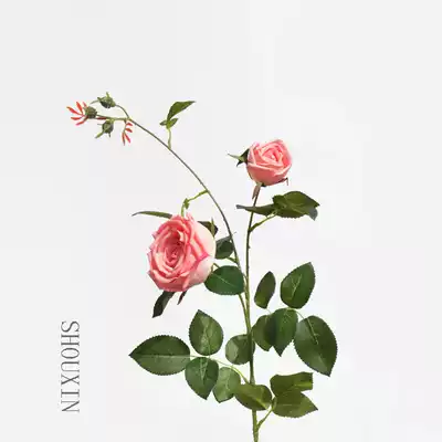 High simulation PU feel moisturizing home rose living room table TV cabinet wedding floral decoration fake flower bouquet