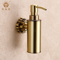 Old coppersmith all-copper European-style bathroom pendant wall-mounted hand sanitizer soap dispenser metal bottle Xiangyun hand sanitizer copper bottle