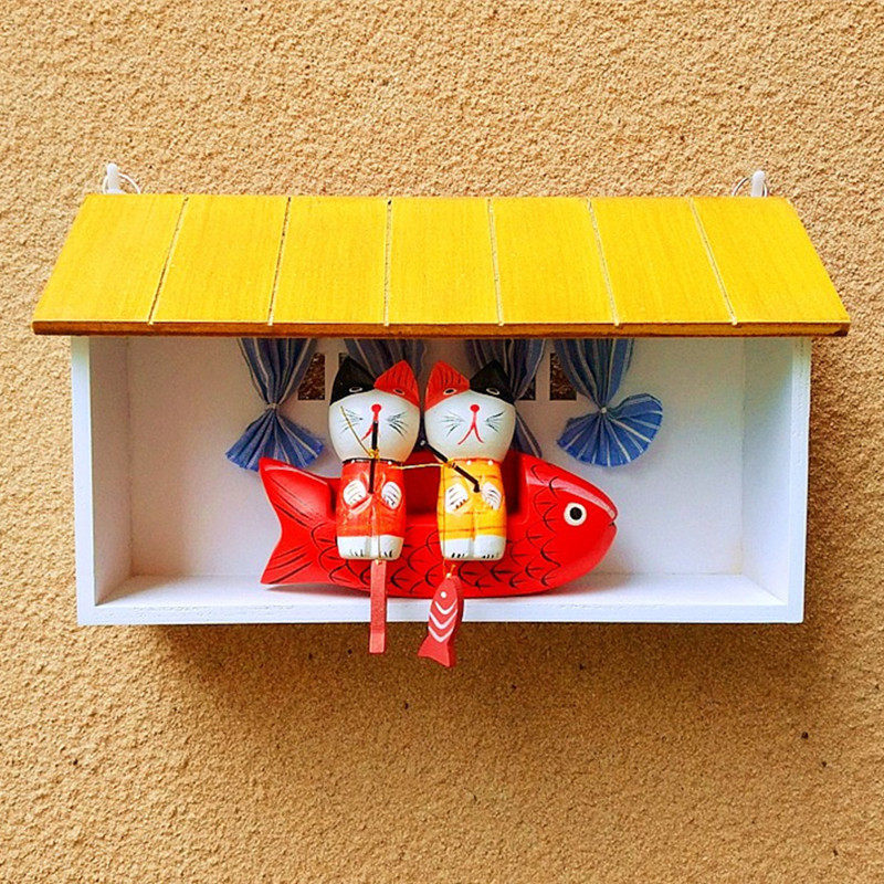 Early summer new storage false windows house rustic wall decoration decorative racks wall racks storage racks