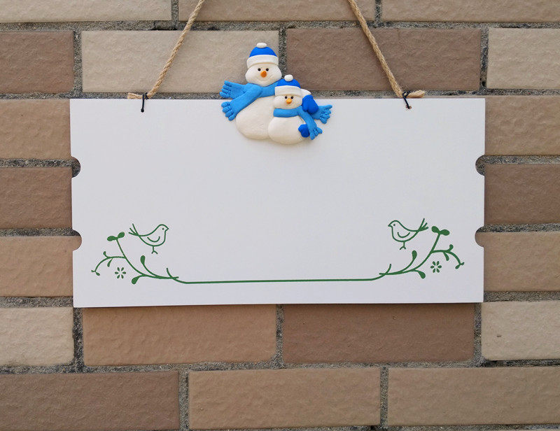 Lovely Snowman Eurostyle Creative Home Decoration Pint Wall Listing Personality Doorplate Hanging wall-hanging Kindergarten Custom