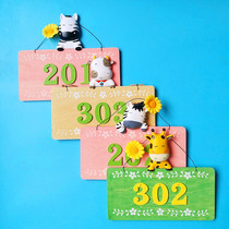 Customized residential homestay house number listed creative home decoration home wall Wall wooden personality hanging wall decoration