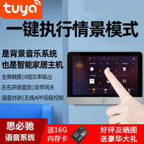 Hualsqu Mai X6 Graffiti Version Intelligent Mid-Control Background Music WiFi Power Amplifier 7 Inch Host Suction Top Speaker