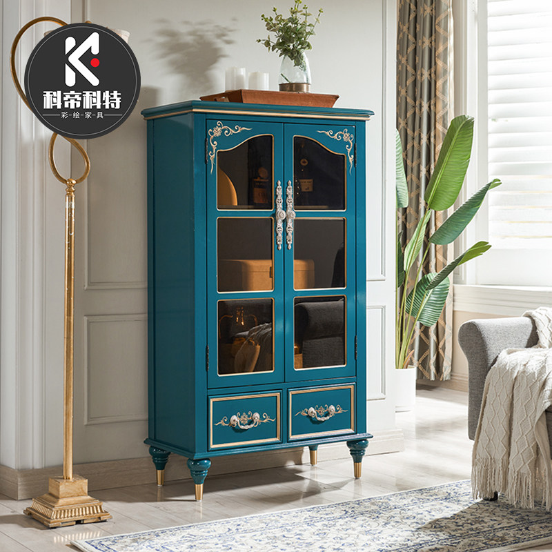 French living room TV cabinet Light luxury wine cabinet modern minimalist side cabinet locker living room wall locker