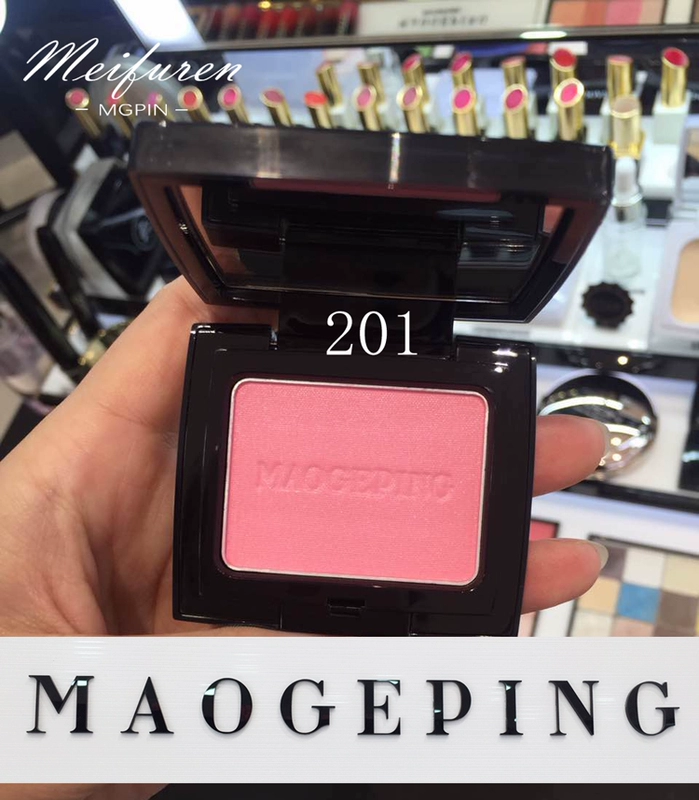 Mao Geping quầy trang điểm đích thực cảm giác ánh sáng stereo màu đỏ tươi kem orange blush rouge bột bé cam phan ma hong