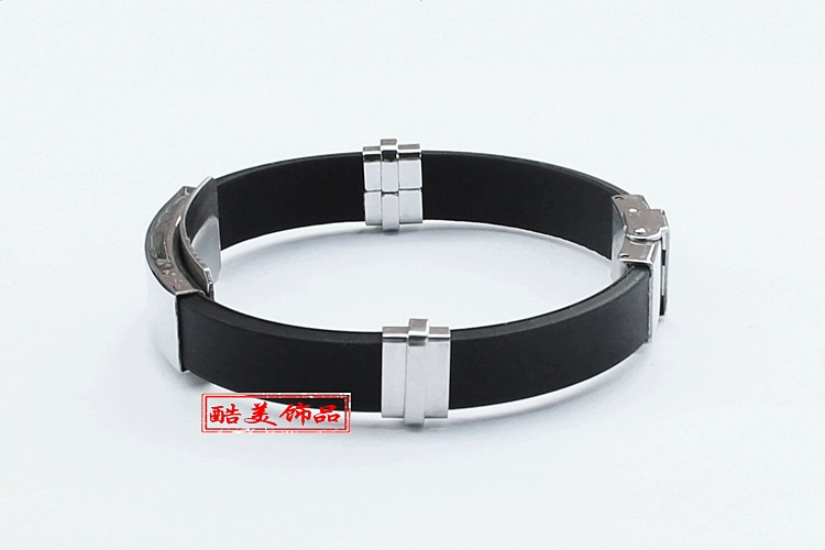 Vòng đeo tay thời trang Hàn Quốc có thể được khắc titan thép silicone nam và nữ vòng đeo tay tùy chỉnh học tập món quà trang sức tay