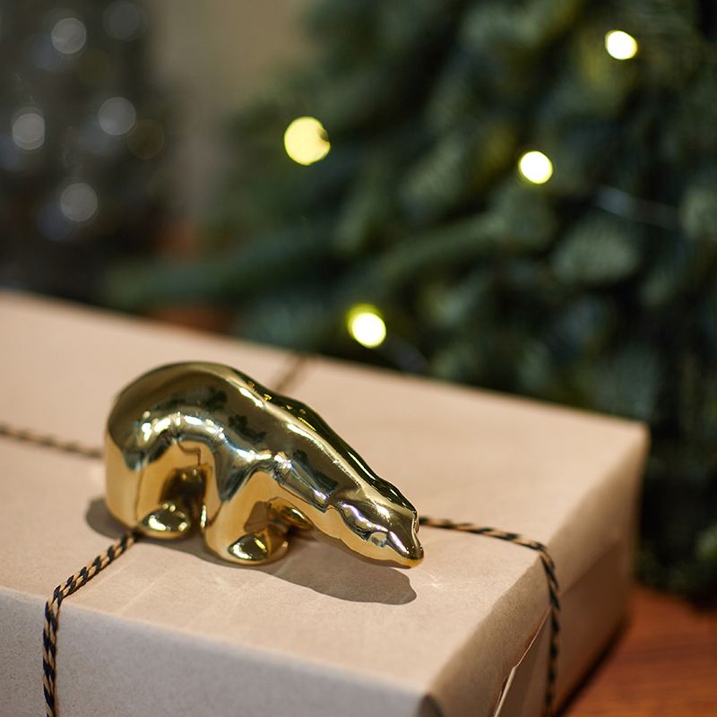 ALOTOF Brass CAST ORNAMENT for the Cosby Bear