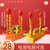 LED electric candle for Buddha electronic incense burner home offering Buddha sacrifice to the God of Wealth lamp holder electric incense burner