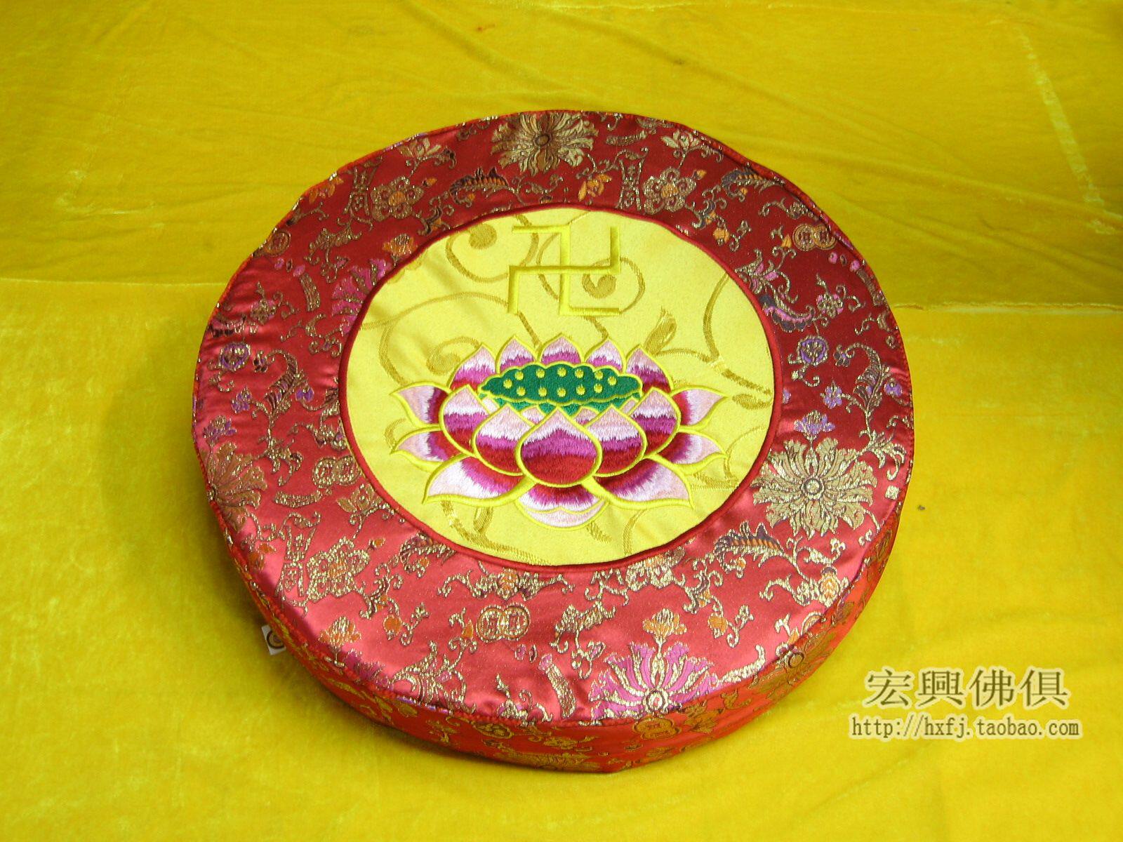 Worship cushion futon meditation cushion brand lotus silk worship cushion round cushion meditation seat religious supplies meditation cushion method