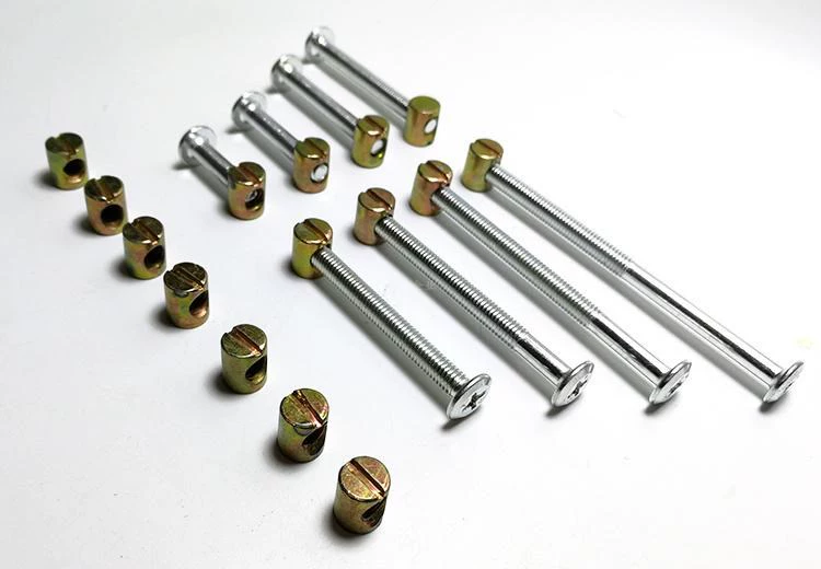 M6 Đồ nội thất ốc vít ốc vít trẻ em Giường phụ kiện vít Cross Hole Nut Giường kết nối Ốc vít Nuts ốc vít dài