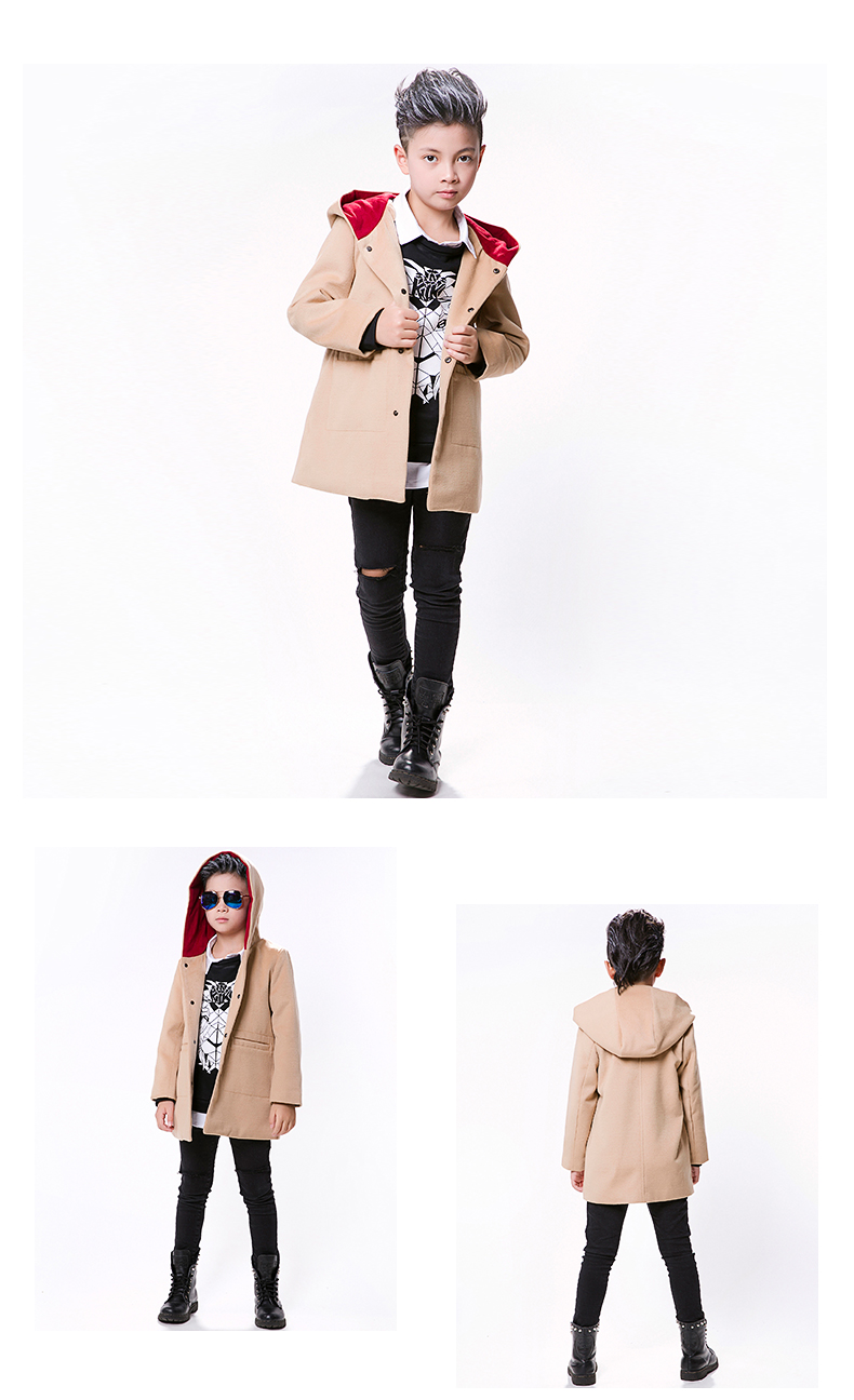 Manteau pour garcon en mélange - Ref 2161203 Image 17