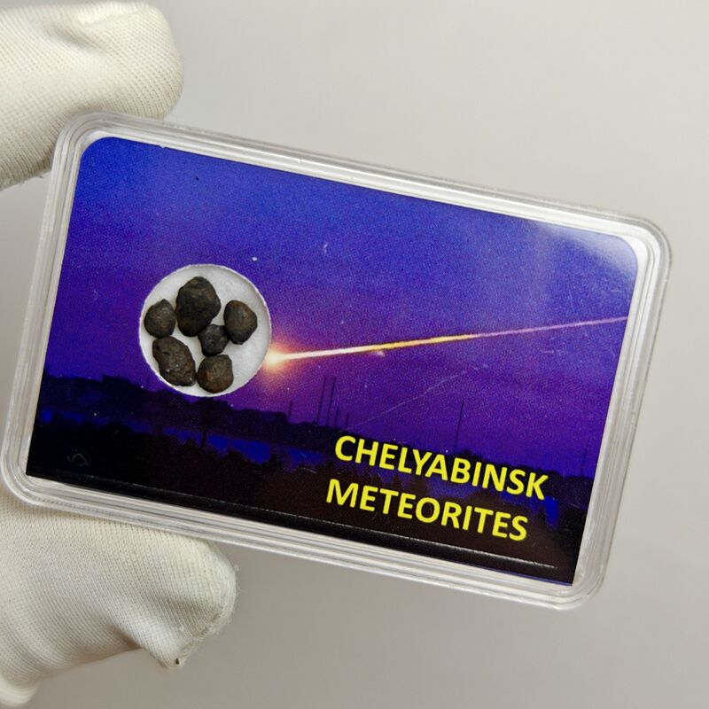 Russian Chelyabinsk Meteorite, 13Th Anniversary Commemorative Specimen Box for the Witnessed Fall Russian Chelyabinsk Meteorite, 13Th Anniversary Commemorative Specimen Box for the Witnessed Fall