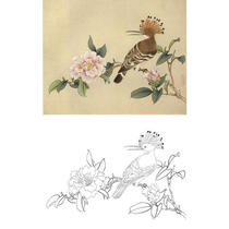 Gongbi painting white sketch manuscript Flower Yu Zhizhen Dai Sheng camellia physical white paper print draft size optional-JV18