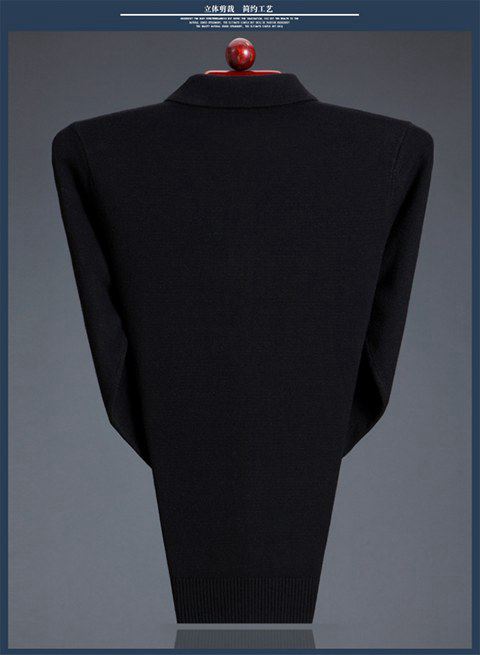 Sản phẩm mới mùa đông Playboy Áo len cashmere nguyên chất 100% nam trung niên áo len ve áo dày - Áo len Cashmere quần áo thời trang nam