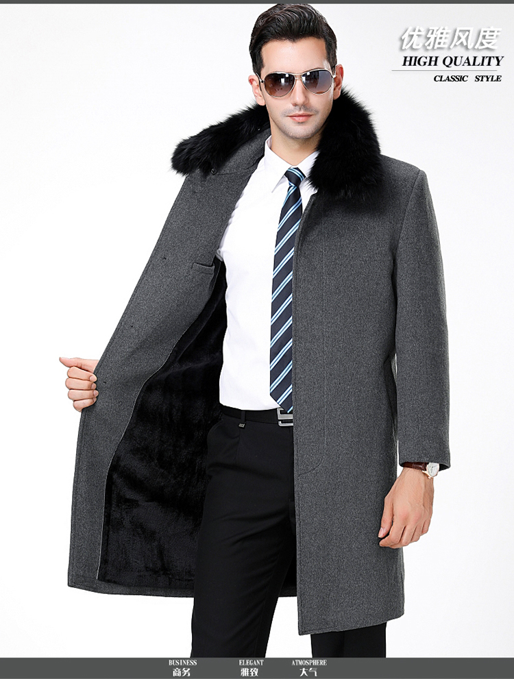 Playboy trung niên mùa thu và mùa đông áo len nam cộng với nhung dày cashmere Nizi cha bomber nam