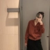 Elielim Han Fan áo len dệt kim ngắn nữ mùa thu đông 2018 mới áo len cổ lọ dài tay chữ V áo cardigan nữ hàn quốc Cardigan