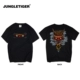 2018 Tiger Tiger thiết kế thủy triều chung thương hiệu áo thun Nhật Bản Harajuku graffiti hip-hop cotton ngắn tay BL05 áo thun nam tay ngắn đen