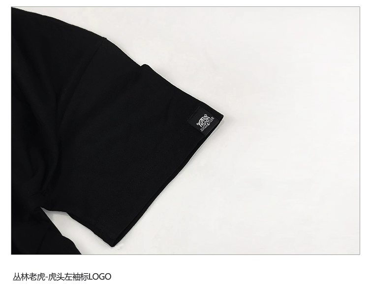 2018 Tiger Tiger thiết kế thủy triều chung thương hiệu áo thun Nhật Bản Harajuku graffiti hip-hop cotton ngắn tay BL05 áo thun nam tay ngắn đen