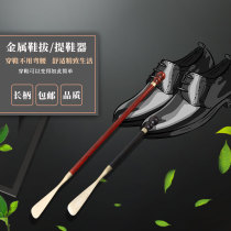 Solid wood shoehorn ultra-long mail-free long handle household shoe lift shoe wearer shoe handle shoe pick shoe slide