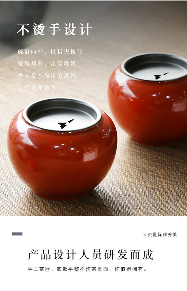 Jingdezhen ceramic building water coral red tin on antique Chinese style tea table accessories) slag bucket of water, after the water washing