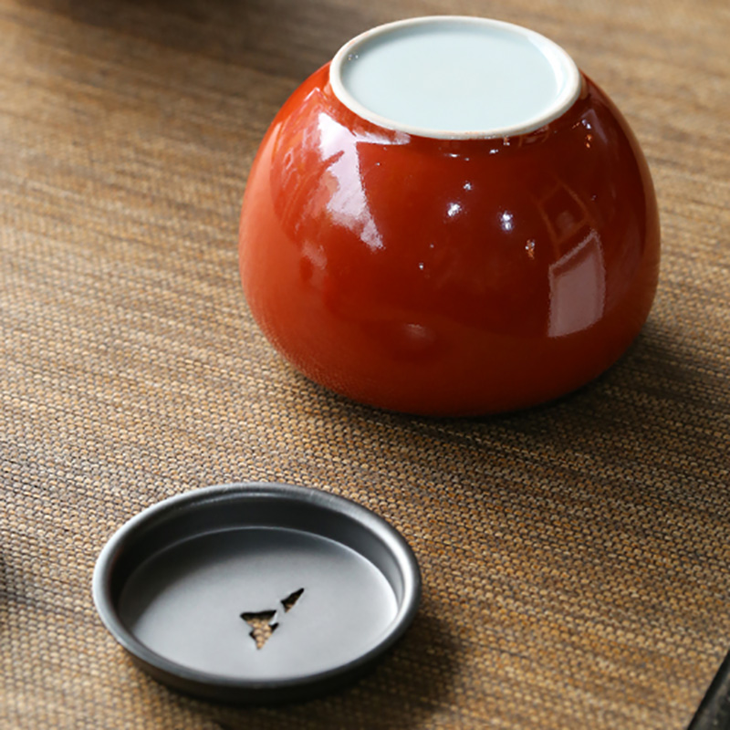 Jingdezhen ceramic building water coral red tin on antique Chinese style tea table accessories) slag bucket of water, after the water washing