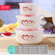 hộp cơm điện Gốm tươi bát ba bát cơm gia đình sinh viên mì ăn liền bát lớn hộp ăn trưa hộp cơm trưa tủ lạnh lò vi sóng tươi - Hộp cơm điện sưởi ấm hộp cơm cắm điện hút chân không