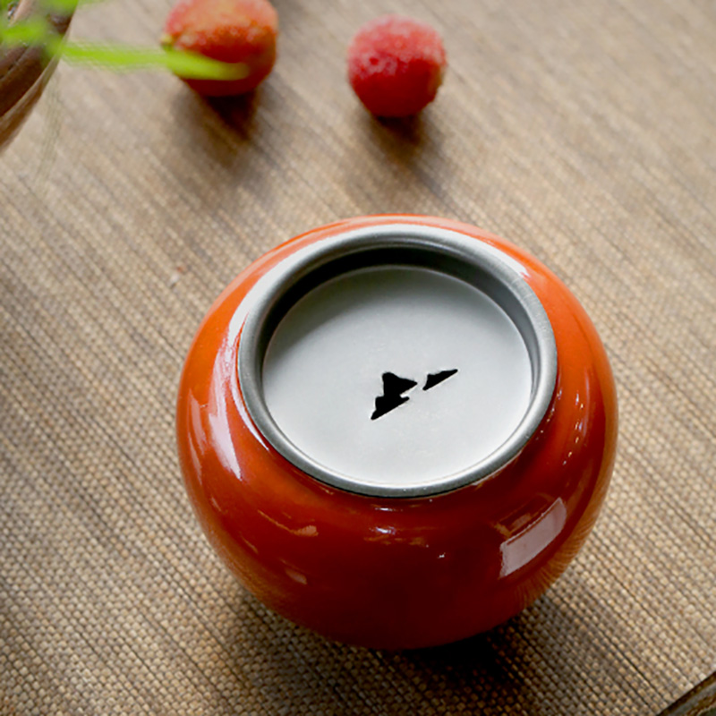 Jingdezhen ceramic building water coral red tin on antique Chinese style tea table accessories) slag bucket of water, after the water washing
