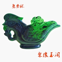 Jiuquan Luminous Cup Qilian Jade Wine Cup Dunhuang Black Jade Fine Tea Cup Mandarin Duck Cup Snake Pattern Jade White Wine Set Jade Cup