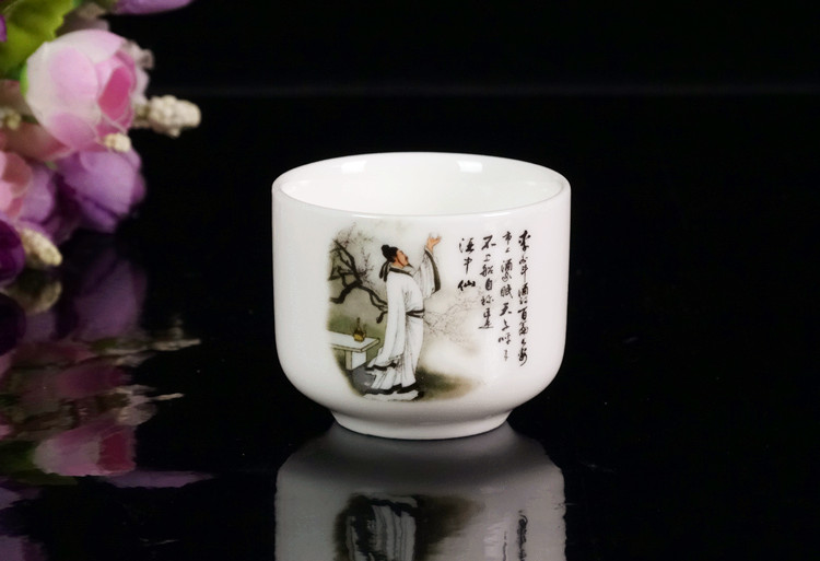 Rượu vang trắng rượu vang vàng chai rượu vang thủy tinh phong cách Trung Quốc rượu vang cổ đặt bộ bình hông hộ gia đình bình hông chín bộ ưu đãi đặc biệt - Rượu vang cốc uống rượu