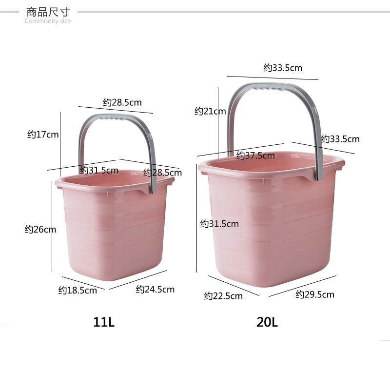 Waterproof Schock Bucket Quadrilateral Storage Bucket Bath Four Square Large Bucket Clean Laundry Bucket Dorm Room Large Capacity Bucket