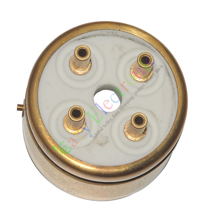 New 845R-G 4-pin tube base suitable for 845 and other tubes 4-pin phosphor copper gold-plated tube base