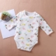 Quần áo trẻ em Xiêm dài tay cotton thiết kế túi bụng phù hợp với quần áo tam giác quần áo sơ sinh mùa thu và mùa đông nam nữ quần áo trẻ em bodysuit chất nỉ bông hàn quốc