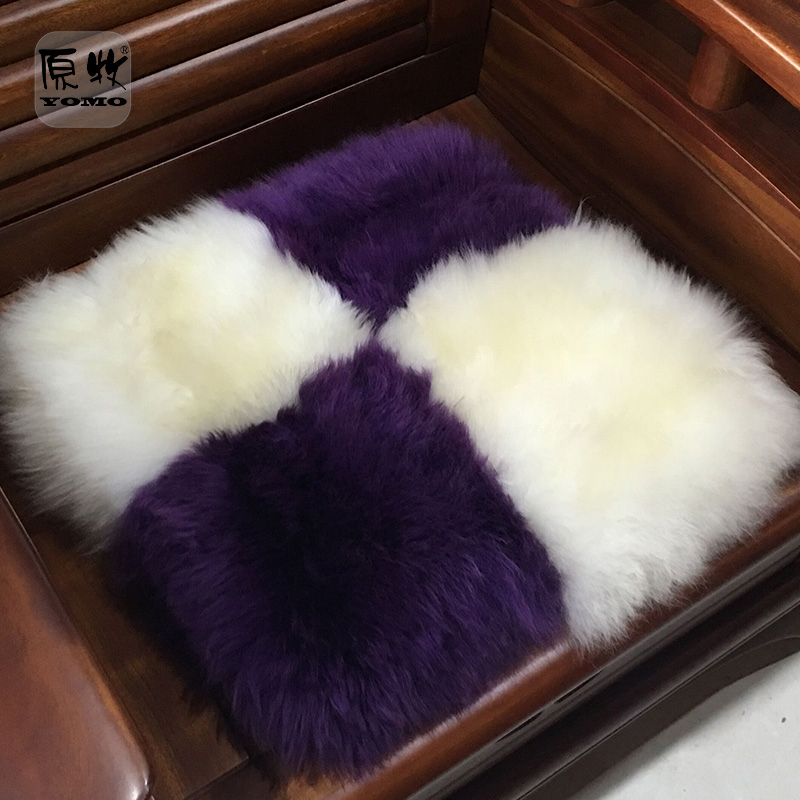 Original animal husbandry European-style sofa cushion leather sheepskin chair cushion color dining chair cushion home thickened warm car cushion