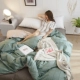 ins kẻ sọc đỏ sọc lưới bông bông chăn sinh viên độc thân đôi giường chăn đơn mảnh 150x200x230 - Quilt Covers 	chăn phao cho bé	
