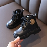 Martens, утепленные короткие сапоги в английском стиле, детские демисезонные модные ботинки, в британском стиле, в западном стиле
