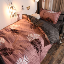 Home textile Nordic style net red plaid sheets Bed four-piece set 1 8 double duvet cover student dormitory three-piece set 4