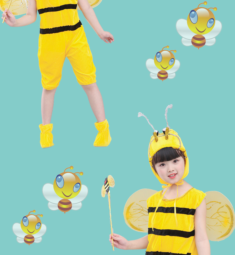 5161 Ngày của trẻ em Phim hoạt hình động vật Khiêu vũ Váy Little Bee Doll Truyện cổ tích Lễ hội mẫu giáo quần khiêu vũ cho bé