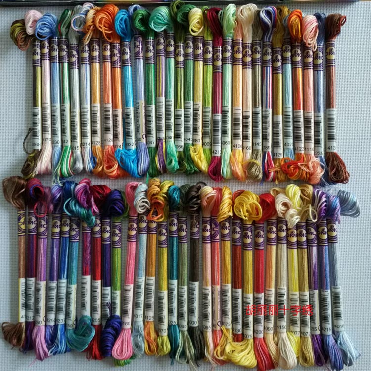 Huili Cross embroidered ● France DMC Line 417517 gorgeous coloured line Rainbow line 7 Yuan branch