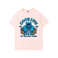 Cookie Monster Overturned T Светло-Розовый