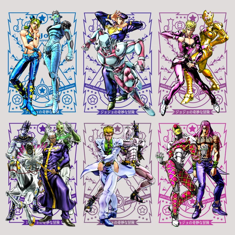 Футболка Jojo's wonderful adventure joint T -shirt пустая полоса Cheng Tailang Platinum Star Kisharma Killer Killer Queen короткий рукав