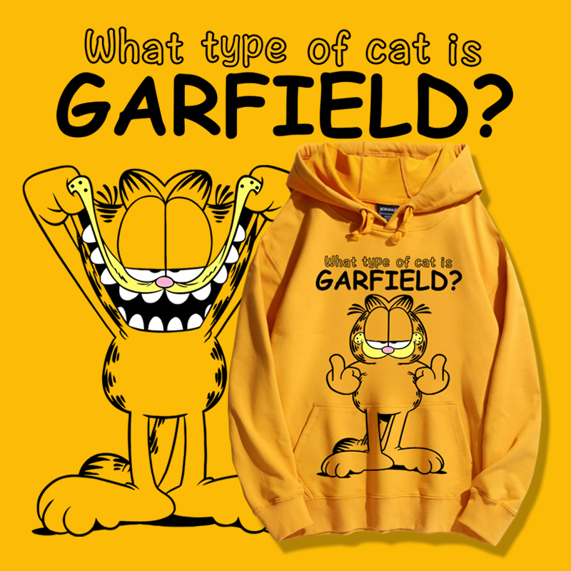 Garfield Hoodie for Men 2023 New Autumn and Winter Korean Style Loose Bf Lazy Style Cartoon Top Trendy