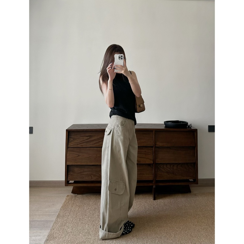 Mermeryang Thin Multi-Pocket Banana Cargo Casual Pants Slimming Design Versatile Pants 2026 Summer Mermeryang Thin Multi-Pocket Banana Cargo Casual Pants Slimming Design Versatile Pants 2026 Summer