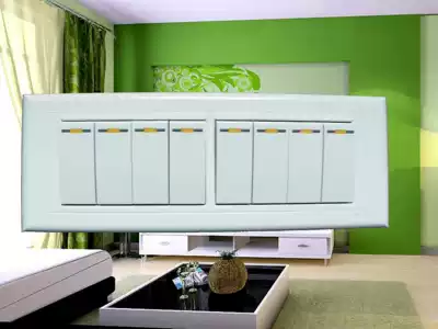 Zhengtai switch socket 5G 118 type four-position eight-open double-cut switch panel 195mm Zhengtai Electric